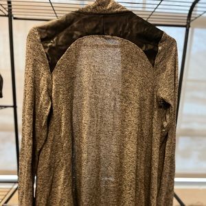 Black with leather Cardigan